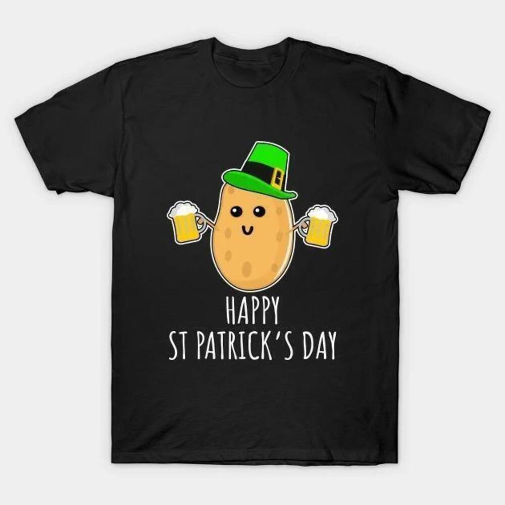 Happy St Patricks Day Potato With Beer Tshirt